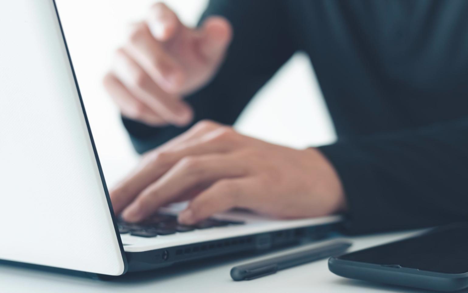 Business team analyzing financial data during training session